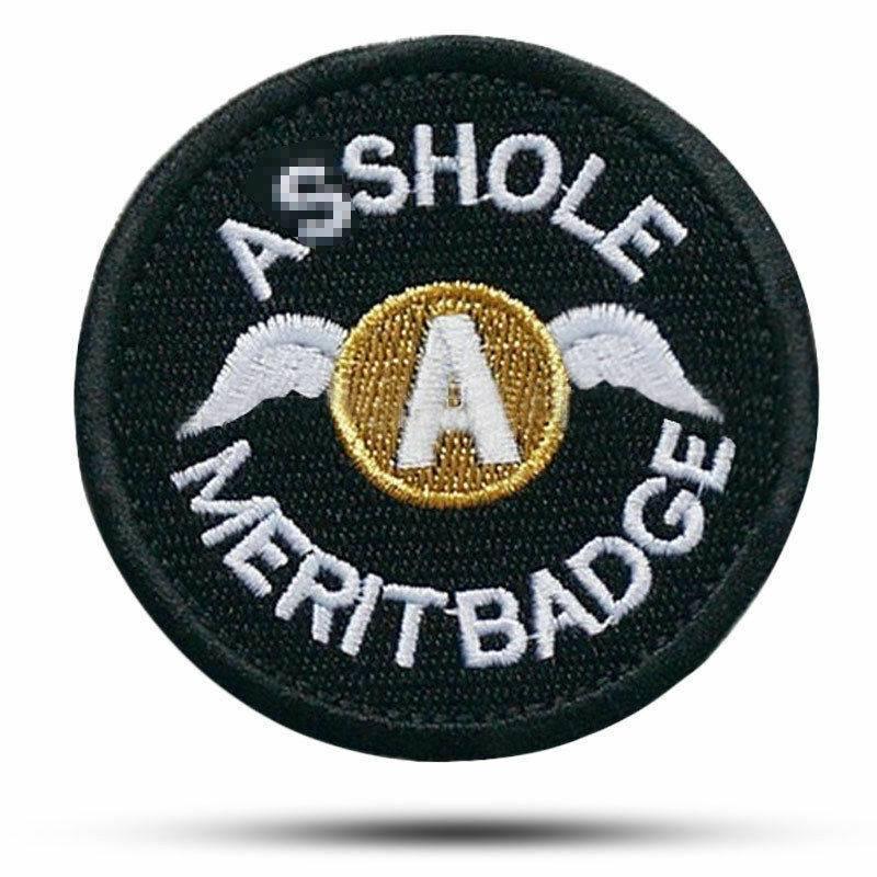 BuckUp Tactical Morale Patch Hook Asshole Merit Badge 2.5 Tactical Funny  Patch