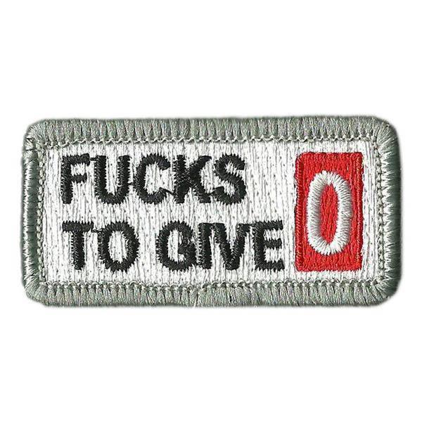 BuckUp Tactical Morale Patch Hook Fucks fuck TO GIVE F Word funny Patches 2x1