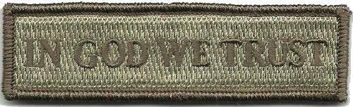 BuckUp Tactical Morale Patch Hook In God We Trust Morale Patches 3.75x1