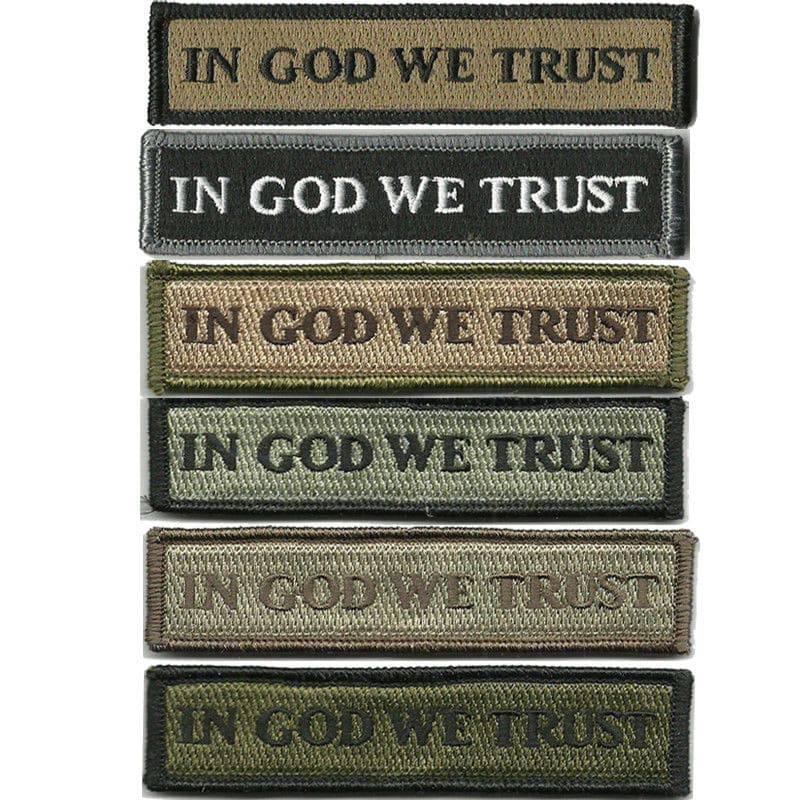 BuckUp Tactical Morale Patch Hook In God We Trust Morale Patches 3.75x1