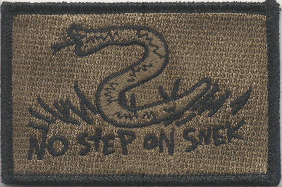 No Step On Snek Us Military Tactical Hook Patch Embroidered Badge Yellow