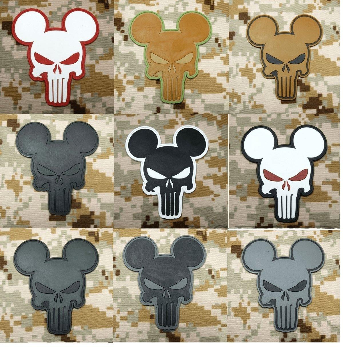 BuckUp Tactical Morale Patch Hook PVC Punisher Mickey Mouse