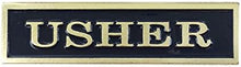SHOP AWARDS AND GIFTS Usher Enamel Lapel Pins Badges for Church, Bulk Pack of 12, Poly Bagged, 1-3/4 x 7/16 Inch