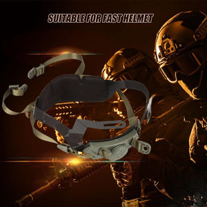 Airsoft Helmfast Cut,Bump Helmet Pads,Adjustable Helmet Liner Kit Head Locking Chin Strap for Outdoor Tactical Helmets with Bolts and Screws(Green)