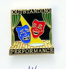 SHOP AWARDS AND GIFTS Outstanding Performance Drama Award Mask Theater Enamel Lapel Pins for Students Appreciation Reward School, Bulk Pack of 12, Poly Bagged, 1 Inch