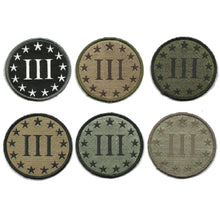 3% III% Three Percenter Circled Patches 3" | Velcro Morale Patches | - design and color reference for III Three Percenter Bundle; three patches total