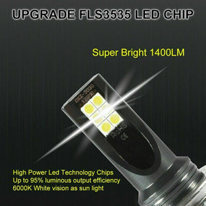 9005 9006 LED Headlights Kit Combo Bulbs 8000K High Low Beam Super