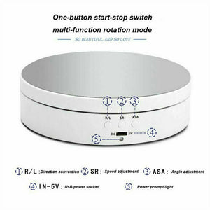 360° Electric Motorized Rotating Display Stand Jewelry Photography
