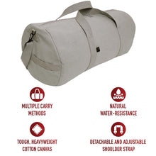 Rothco Heavy-Duty Canvas Shoulder Duffle Bag - Rugged Travel Gym Gear Equipment Bag