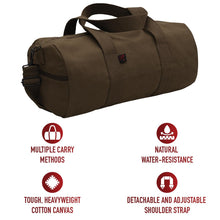 Rothco Heavy-Duty Canvas Shoulder Duffle Bag - Rugged Travel Gym Gear Equipment Bag