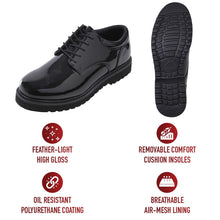 Rothco Uniform Oxford Dress Work Shoe – High‑Gloss, Cushioned & Rugged Tread Sole for Service Professionals