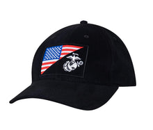 Rothco USMC Eagle, Globe and Anchor/US Flag Low Pro Cap - Patriotic Marine Corps Hat
