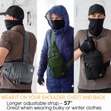 TECEUM Tactical Compact Sling Bag – CCW for Everyday – 10+ Styles – Shoulder EDC Crossbody Bag for Concealed Carry of Handgun