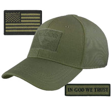 Condor Fitted Tactical Cap Bundle - in God We Trust & USA Patches - Choose Size