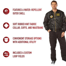 Rothco Flight Jacket with Patches - Classic Cold Weather Bomber Jacket with Morale Patches Included