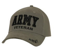Rothco Deluxe Low Profile Army Veteran Embroidered Insignia Baseball Cap Adjustable Cotton Hat