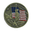 Pack of 12 / American Flag Statue of Liberty and Eagle Brass