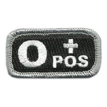 Tactical Blood Type Patches -"Type O Positive" - 2"x1"