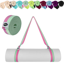 TECEUM Yoga Mat Strap – 30+ Colors – Adjustable Mat Holder Sling Carrier for All Mats [Mat Not Included]