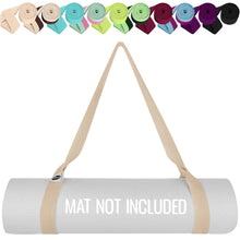 TECEUM Yoga Mat Strap – 30+ Colors – Adjustable Mat Holder Sling Carrier for All Mats [Mat Not Included]