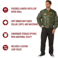 Rothco Flight Jacket with Patches - Classic Cold Weather Bomber Jacket with Morale Patches Included