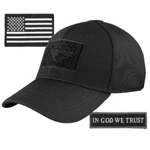 Condor Fitted Tactical Cap Bundle - in God We Trust & USA Patches - Choose Size