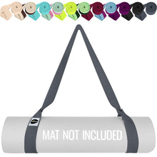 TECEUM Yoga Mat Strap – 30+ Colors – Adjustable Mat Holder Sling Carrier for All Mats [Mat Not Included]