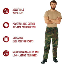 Rothco Vintage Vietnam Rip-Stop Fatigue Pants – Mens BDU Lightweight Utility Cargos