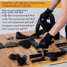 TECEUM Tactical Compact Sling Bag – CCW for Everyday – 10+ Styles – Shoulder EDC Crossbody Bag for Concealed Carry of Handgun