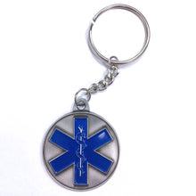 SHOP AWARDS AND GIFTS Star of Life EMT EMS Keychain Paramedic Gifts, Antique Pewter,