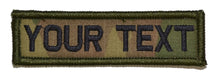Rectangular Customizable Text 1x3 Patch w/Hook Fastener Patch - Black