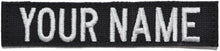 Custom Nylon/Cotton Webbing Name Tape with Hook Fastener - Black