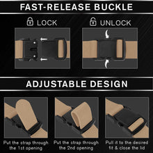TECEUM Tactical Belt – Coyote B5 M – Heavy-Duty Military, Work, Hiking,Rigger, Utility, EDC Men’s Belts – Quick-Release – Nylon Web