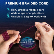 TECEUM Micro Paracord – 1.18 mm X 125 ft – Micro Utility Cord – Thin Braided Paracord Rope – Best for Crafting, DIY Projects, Fishing, Camping – Wind Chime Replacement – Survival Strong String
