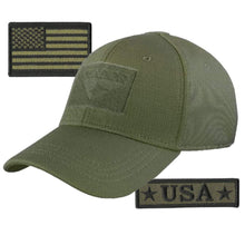 Condor Fitted Tactical Cap Bundle - USA Morale & USA Flag Patches - Choose Size