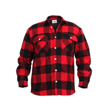 Rothco Buffalo Plaid Flannel Long Sleeve Shirt – Casual Button-Down with Heavyweight 8-oz Cotton Material