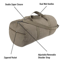 Rothco Heavy-Duty Canvas Shoulder Duffle Bag - Rugged Travel Gym Gear Equipment Bag