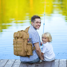 Fishing Tackle Storage Bag Outdoor Shoulder Backpack with Rod Holder Tactical Sling Bag