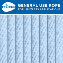 TECEUM 500lb Cotton Rope 3/16” (5 mm) – 50 FT | 100 FT– Strong All-Purpose Braided Rope – Natural Cotton – for Crafting, Сamping, Clothes Line, DIY, Indoor & Outdoor Use – Natural