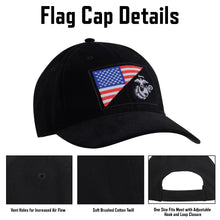 Rothco USMC Eagle, Globe and Anchor/US Flag Low Pro Cap - Patriotic Marine Corps Hat