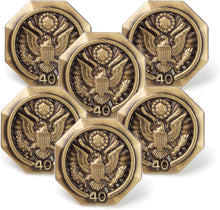 SHOP AWARDS AND GIFTS Service Lapel Pins, US Federal Government Logo Seal, Recognition Gift, 5/8 Inch, Pack of 6, Gold, 35 Years