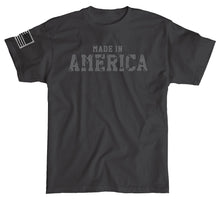 Made in America Shirt with Sleeve Flag - Black
