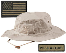 Tactical Patches & Boonie Hat Bundle - Olive Drab - USA/in God We Trust
