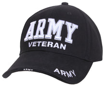 Rothco Deluxe Low Profile Army Veteran Embroidered Insignia Baseball Cap Adjustable Cotton Hat