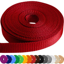 TECEUM 3/4" & 5/8" & 1" & 1.5" & 2" Webbing – 10 25 50 Yards – 40+ Colors – Heavy Duty 1 Inch 1.5 Inch 2 Inch Backpack Straps – Webbing for Outdoors Indoors Crafting DIY