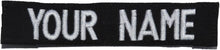 Custom Ripstop Name Tape with Hook Fastener - Black