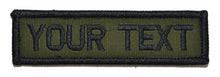 Rectangular Customizable Text 1x3 Patch w/Hook Fastener Patch - Black