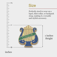 SHOP AWARDS AND GIFTS 1 Inch Choir Music Note Lyre Lapel Pin Musical Group Badge, Bulk Pack of 18
