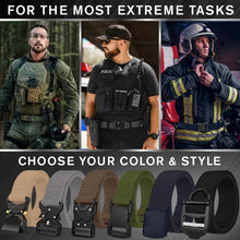 TECEUM Tactical Belt – Green B7 L – Heavy-Duty Military, Work, Hiking,Rigger, Utility, EDC Men’s Belts – Quick-Release – Nylon Web
