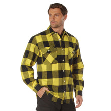Rothco Buffalo Plaid Flannel Long Sleeve Shirt – Casual Button-Down with Heavyweight 8-oz Cotton Material